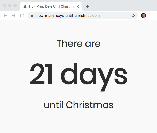 How Many Days Until Christmas? (dot com)