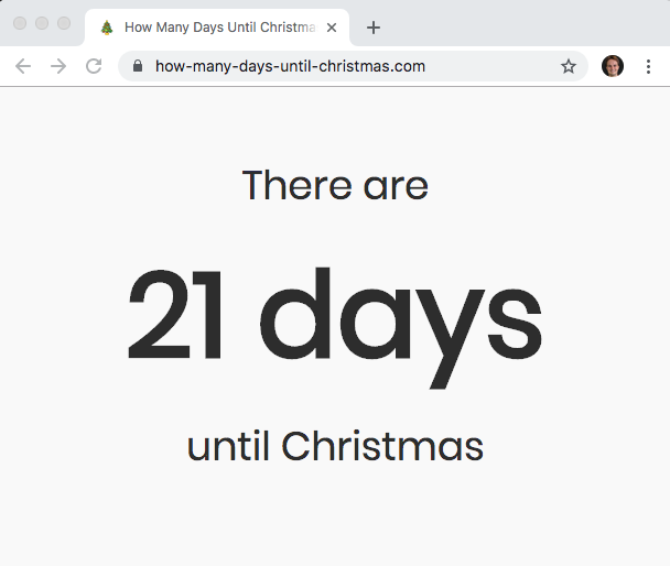 How Many Days Until Christmas dot Com 