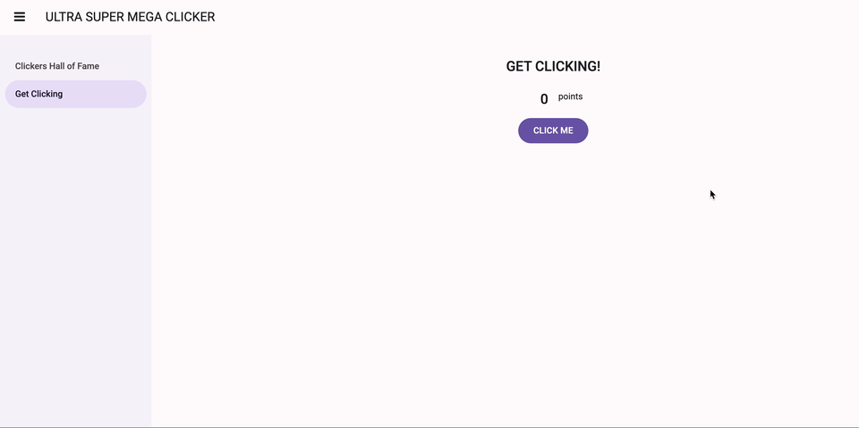 Gif of a user using the Clicker and Leaderboard forms.