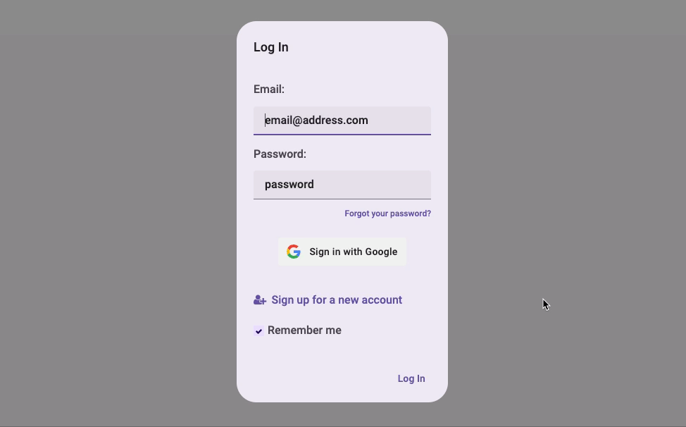 Gif of a user signing up in the Clicker app, then being prompted to enter a username.