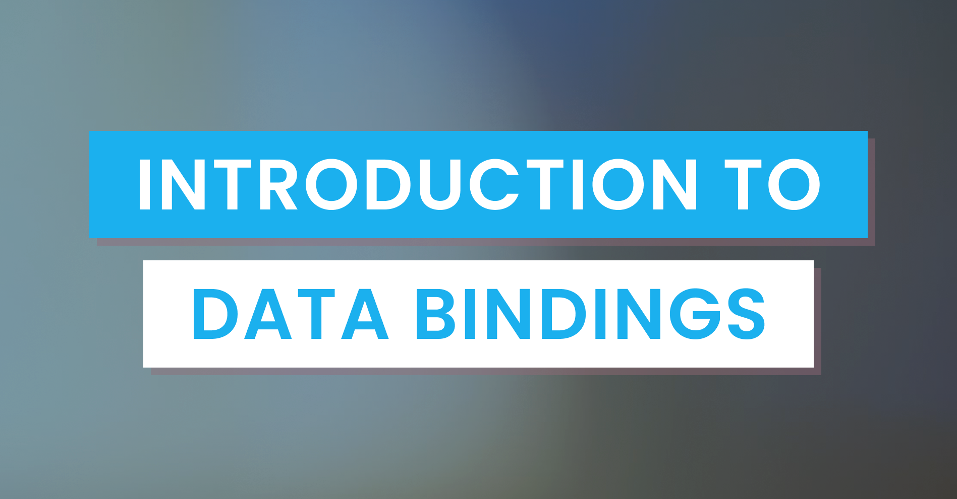 Introduction To Data Bindings