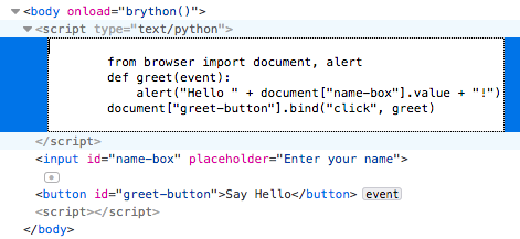 Python in the browser - literally!