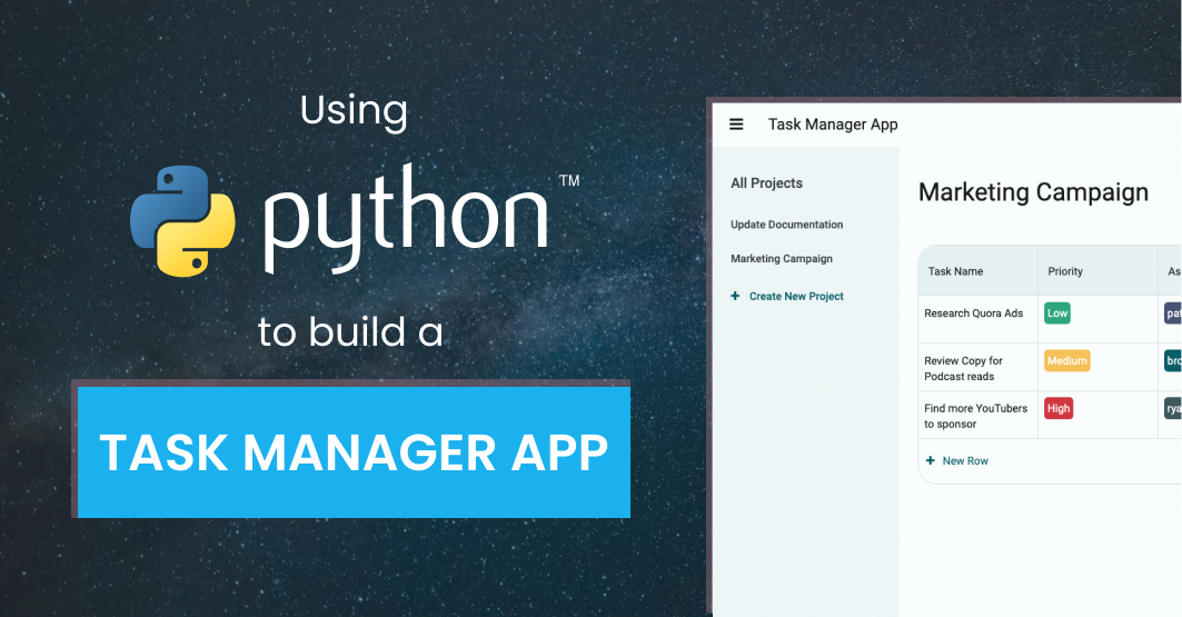 A Task Manager App Built With Python