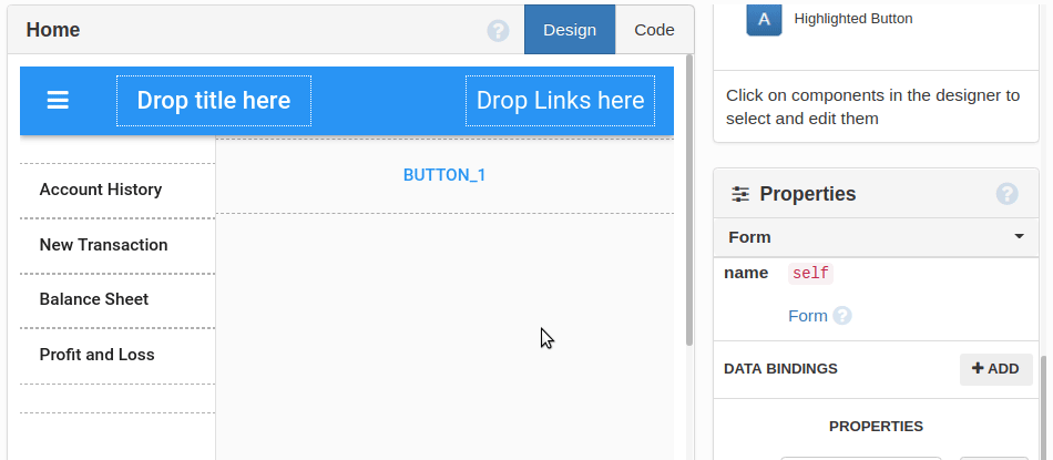 Editing a property of a Button component