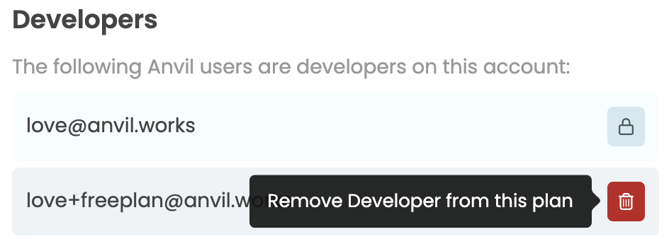 Removing A Developer