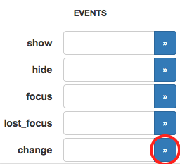 Events for a FileLoader with the 'change' event highlighted