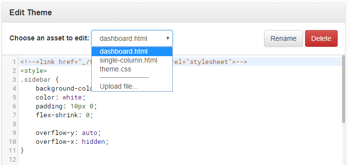 Theme editor