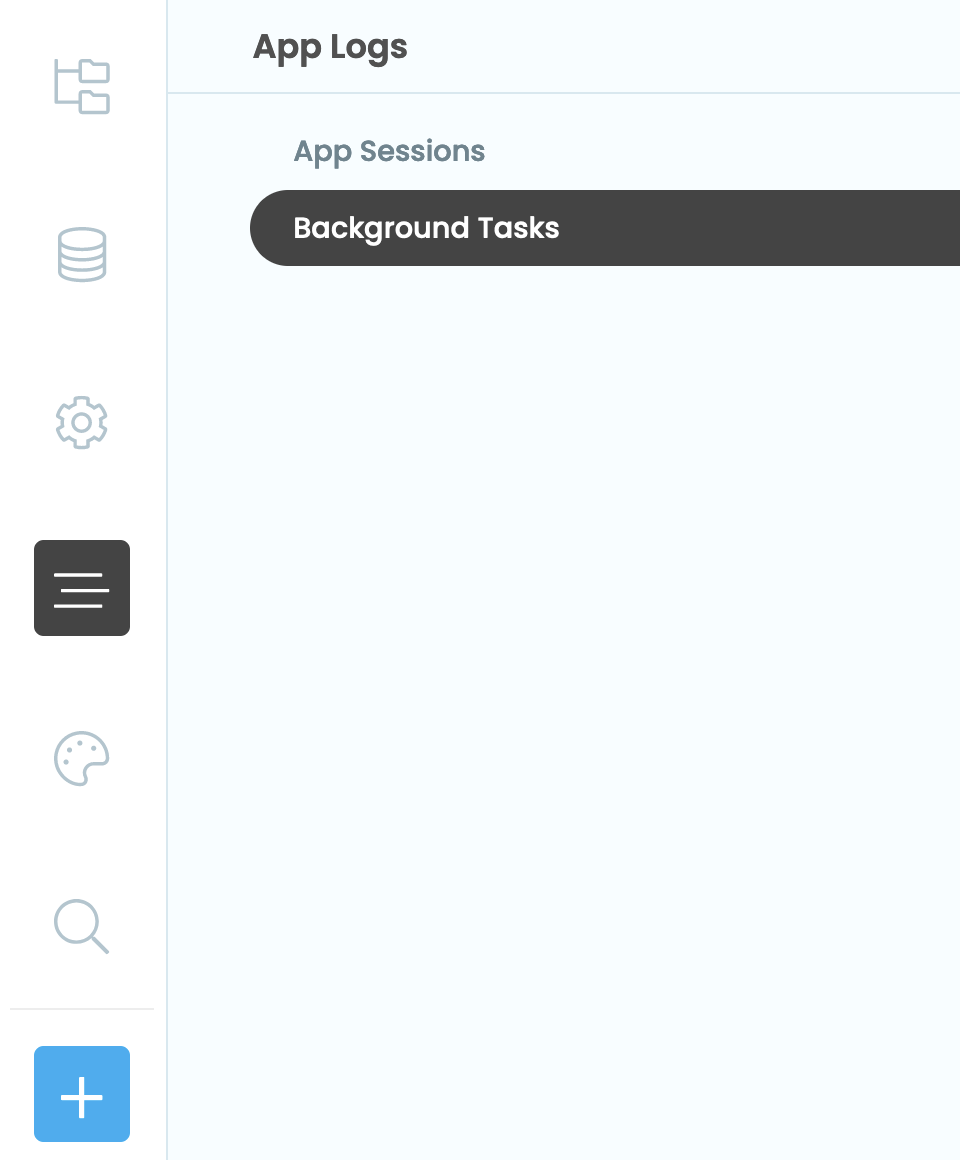 The Gear Menu with Background Tasks highlighted