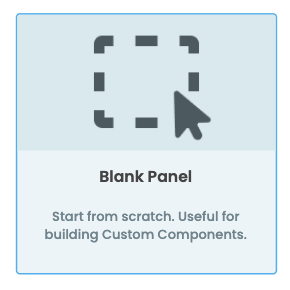 The Blank Panel Form option from the New Form dialog in the Material Design theme.