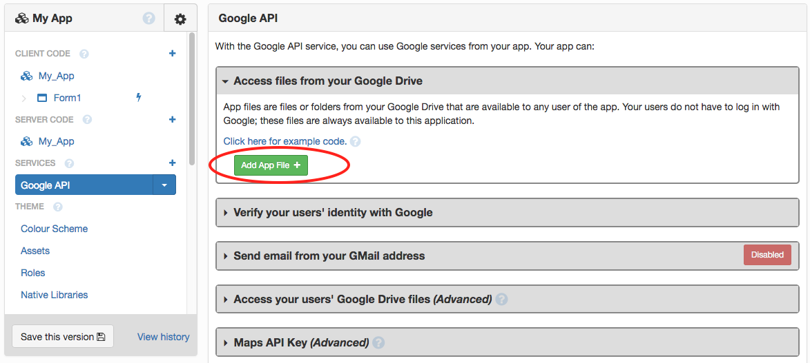 google drive api search files in folder