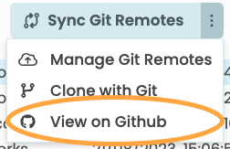 Sync Git Remotes dropdown