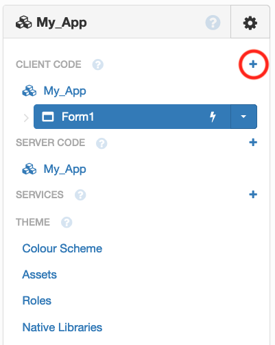 Adding a new Form using the App Browser