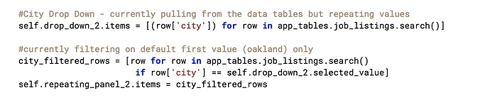 city drop down code