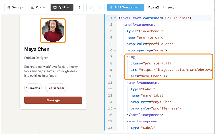 html-in-form