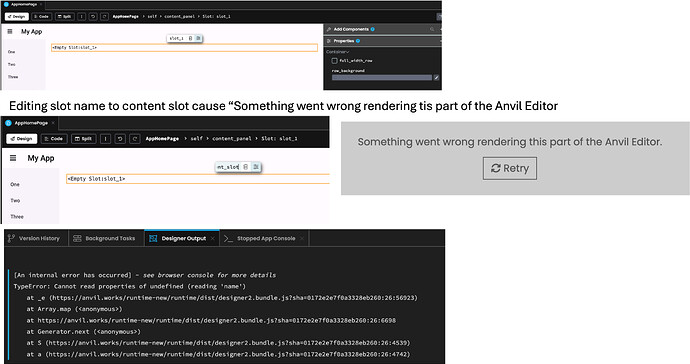 anvil-works slot renaming issue