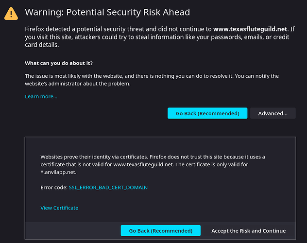 bad cert