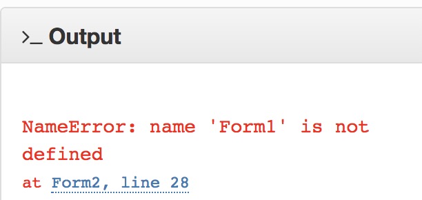 form 1 not defined