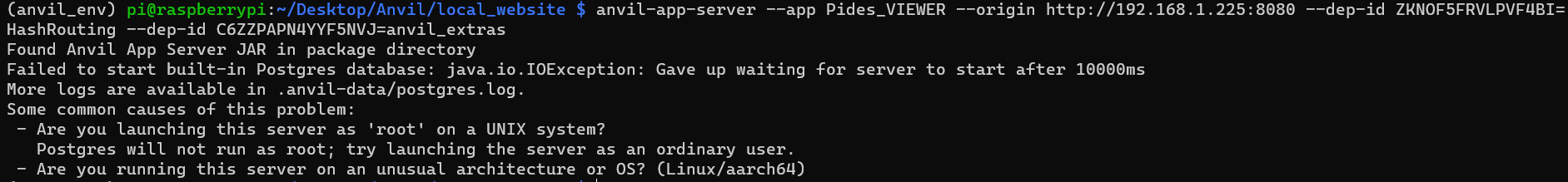 Anvil Local Server On Raspberry Pi running 64-bit OS - Anvil Q&A ...