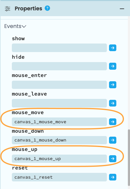 Add mouse_move and mouse_up event handlers to the Canvas