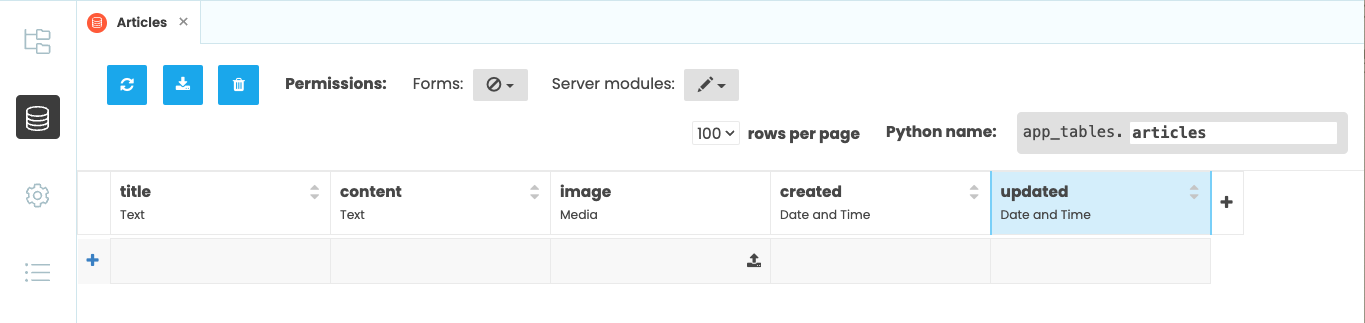 Database schema