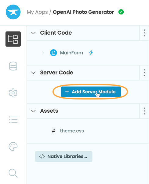 Adding a Server Module